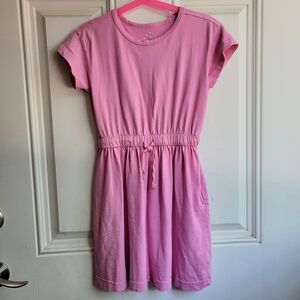 Primary Pink Short Sleeve Cotton Dress